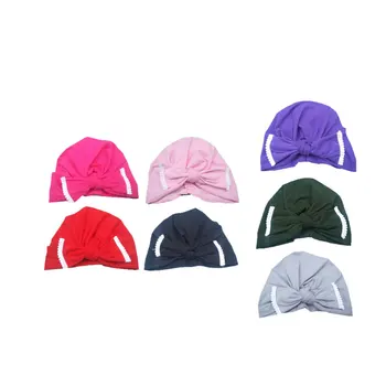 

7pcs Baby Bowknot Headwrap Creative Hat Autumn Winter Headgear Cotton Cap Photography Props Commemorate Photo Tool for Newborn I