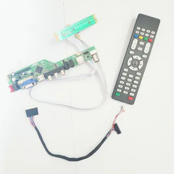 

For HT140WXB-300/501/601 LVDS 40Pin WLED 1366*768 14" notebook PC T.V53 screen controller drive board VGA+HDMI+AV+USB+RF DIY kit