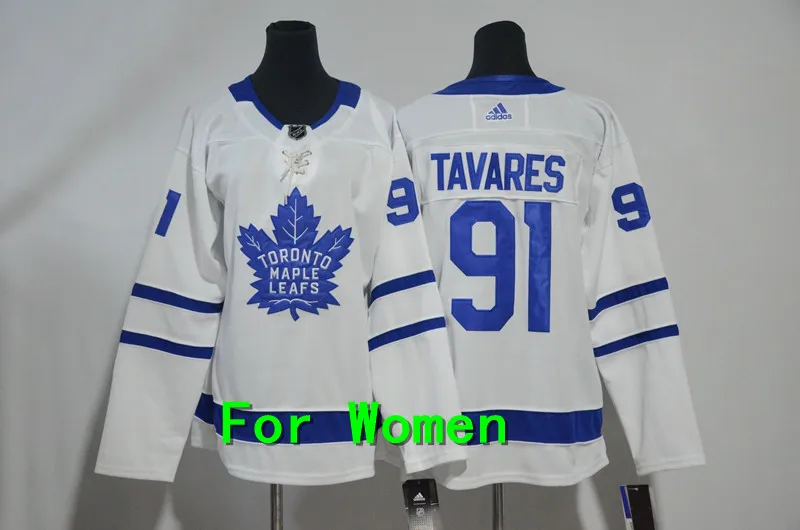 Женская одежда для взрослых с вышивкой Toronto Maple#91 John Tavares 34 Auston Matthews 16 Mitchell Marner Jersey - Цвет: 3