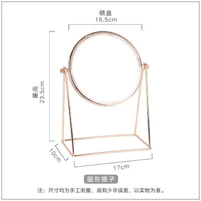 Скандинавское металлическое декоративное зеркало леди настольное зеркало для макияжа ремесла медь трехмерное зеркало принцессы домашние декоративные предметы