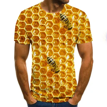 

2020 Summer Men's 3D Printing Honey T-shirt Variety of Children's T-shirts Fashion Breathable Hip Hop Short Sleeve Harajuku