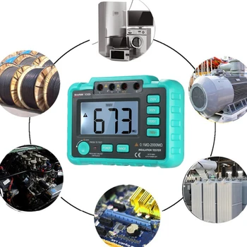 

VC60B+ Digital Insulation Resistance Tester 250/500/1000V DC Lightweight Wide Range LCD Backlight Megger MegOhm Meter