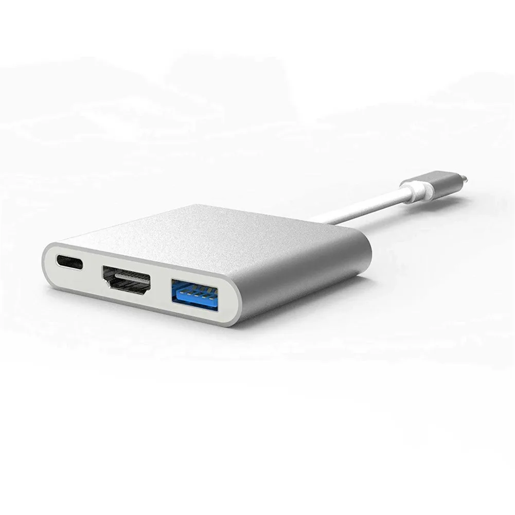 Тип C USB для USB-C 4K HDMI USB Кабель-адаптер 3 в 1 концентратор для ПК ноутбук WIF66