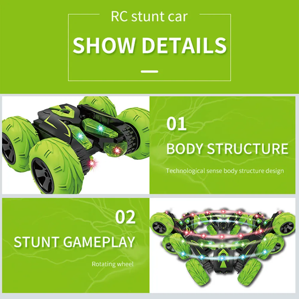 2,4 Ghz RC автомобиль 3D вращающийся Дрифт трюк RC гоночный автомобиль Дрифт автомобиль светодиодный флип деформационный автомобиль робот пульт дистанционного управления электрические игрушки