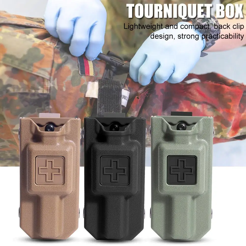 

Outdoor Hunting Tourniquet Case MOLLE EMT Tourniquet Storage Bag Box Holder Case for Outdoor Sport Khaki/Black/Army Green