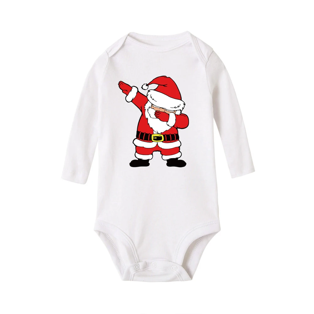 Забавный комбинезон для новорожденных с изображением Санта-Клауса; ползунки для девочек с длинными рукавами для маленьких мальчиков; комбинезоны для малышей; Рождественская одежда