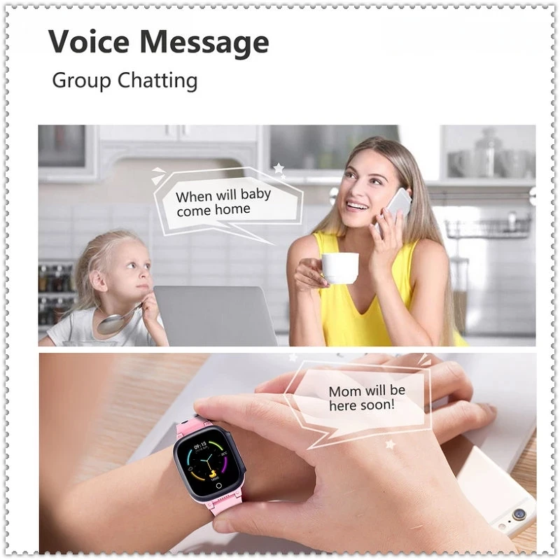 Chamada de Vídeo à Prova Relógio Inteligente Crianças Wifi Rastreamento Dwaterproof Água Termômetro Smartver Rastreador Menino Menina Estudante Telefone Lt25 4g Gps - Image 3