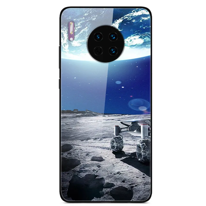 17 Для huawei mate 30 Pro Чехол из закаленного стекла, планета космос, чехол из стекла для huawei mate 30 mate 30 Pro 30Pro Coque Shell Для huawei mate 30 Lite 30 Lite, стеклянный чехол - Цвет: 17