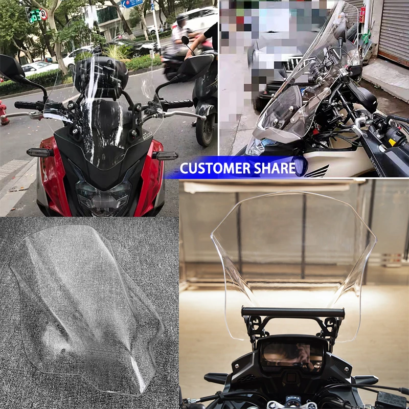 For Honda CB500X 2016 2017 2018 2019 2020 Motorcycle Windscreen Windshield Deflector Protector Motorcycle Wind Screen CB 500 X (27)