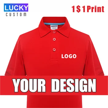 

LUCKY 2020 summer casual short-sleeved polo shirt LOGO customized POLO shirt 100% cotton women's customized top