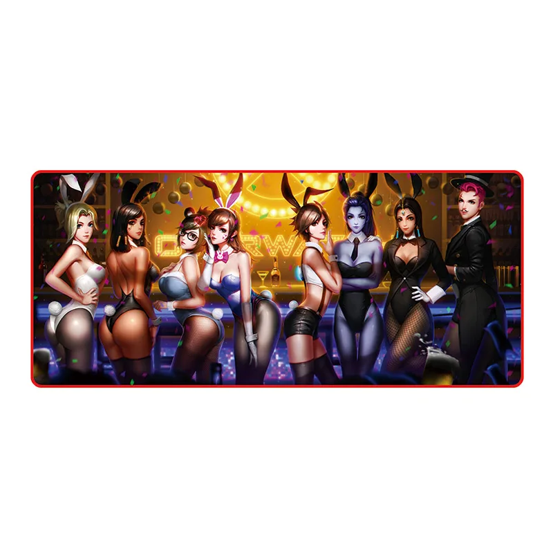 FFFAS игровой компьютерный коврик для мыши RGB большой скоростной коврик для мыши геймер XXL большой Mause PC Настольный игровой коврик с светодиодный подсветкой для Overwatch OW