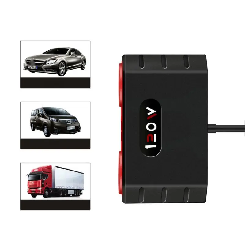 Автомобильное заднее сиденье двойной USB телефон зарядное устройство прикуриватель разветвитель адаптер питания