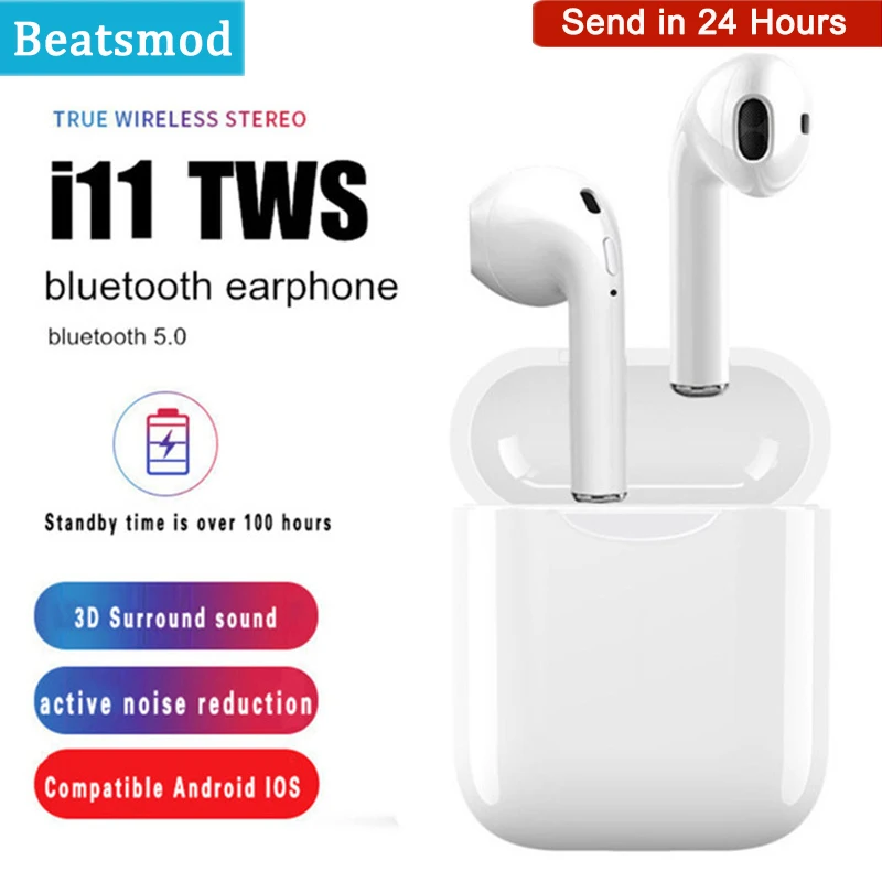 Беспроводные наушники i11 tws Bluetooth 5 0 стереонаушники 3D i7s i9s TWS мини гарнитура для iPhone