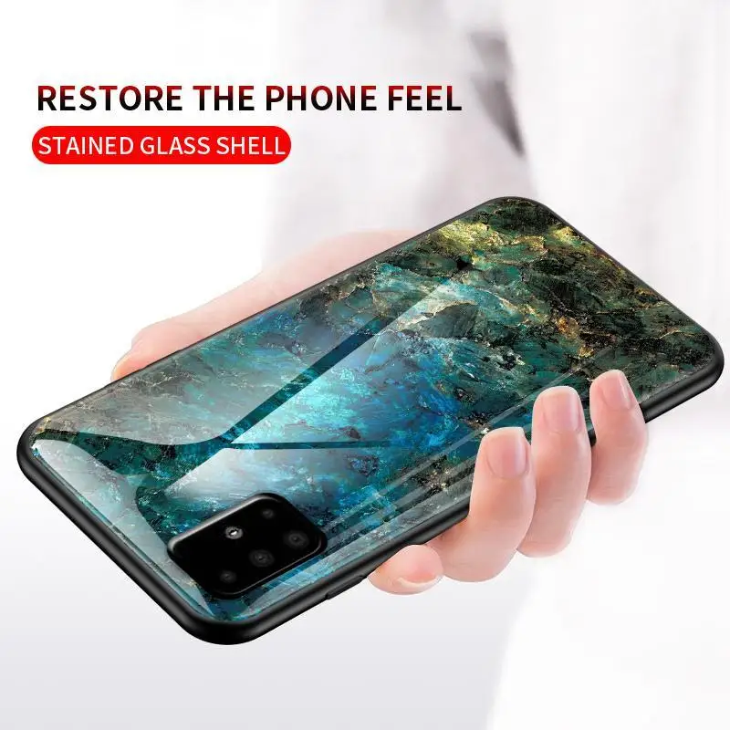 Protective Marble Pattern Cases for Samsung A51 A90 5G A80 A70 A60 A50 A40 A30 A20 A10 Glass Cover Galaxy S10 S9 S8 Note10/9/8 |