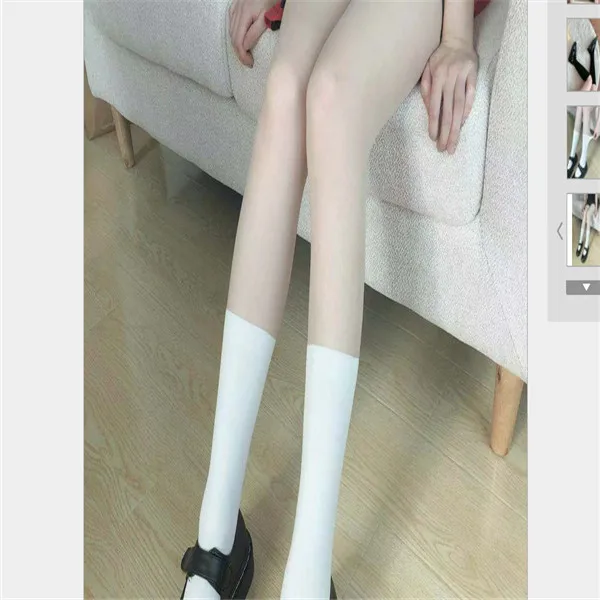 as pic Женские теплые Гольфы выше колена для девочек, женские длинные хлопковые модные колготки - Цвет: as pic