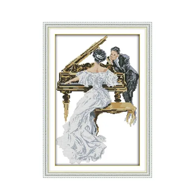 Sweet Couple Series Cross Stitch Kit 14ct 11ct Canvas Printing Embroidery Set DIY Needlework Home Decoration Painting Lover Gift R862
