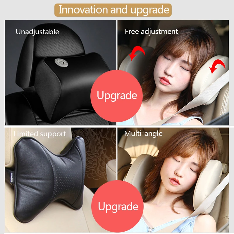 Car Pillow Cushion Car Seat Headrest Travel Rest Neck Pillow Support Solution For Kids And Adult Children Auto Seat Head Cushion