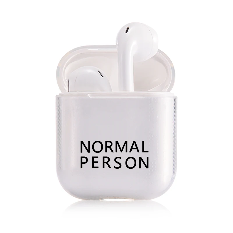 Беспроводной чехол Airpods с надписью Love Heart Rainbow Red Letter, защитный прозрачный чехол для наушников, классный портативный милый чехол для наушников - Цвет: I201174