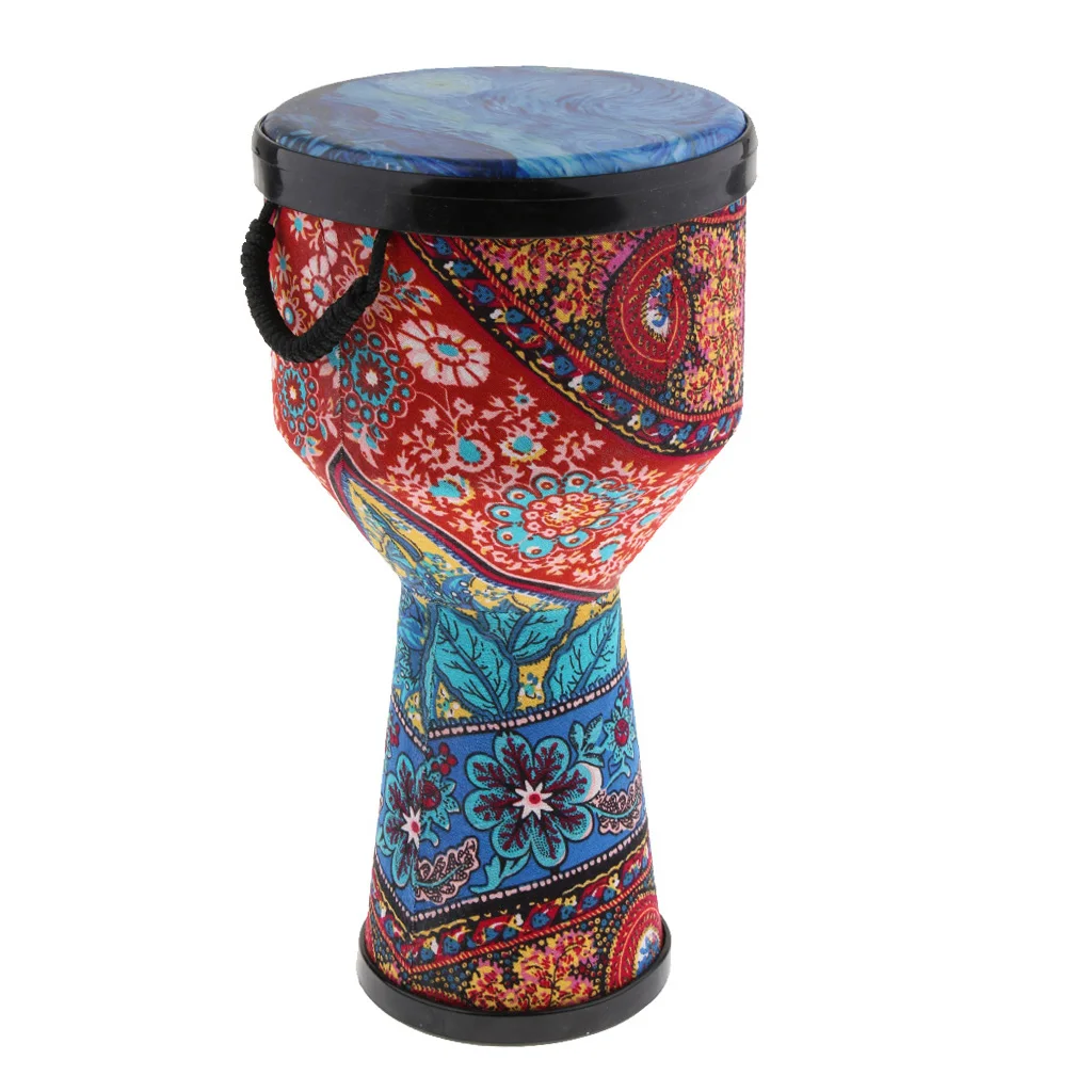 Грецкий орех 8 дюймов Djembe Африканский барабан для карнавала, Gig, костра вечерние, сцены, уличных выступлений