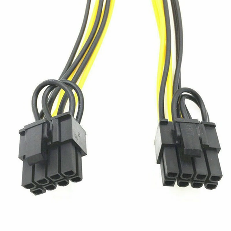 18AWG 8Pin to Dual (6+2) Power Cable GPU for Tesla K80 M40 M60 P40 P100 20CM
