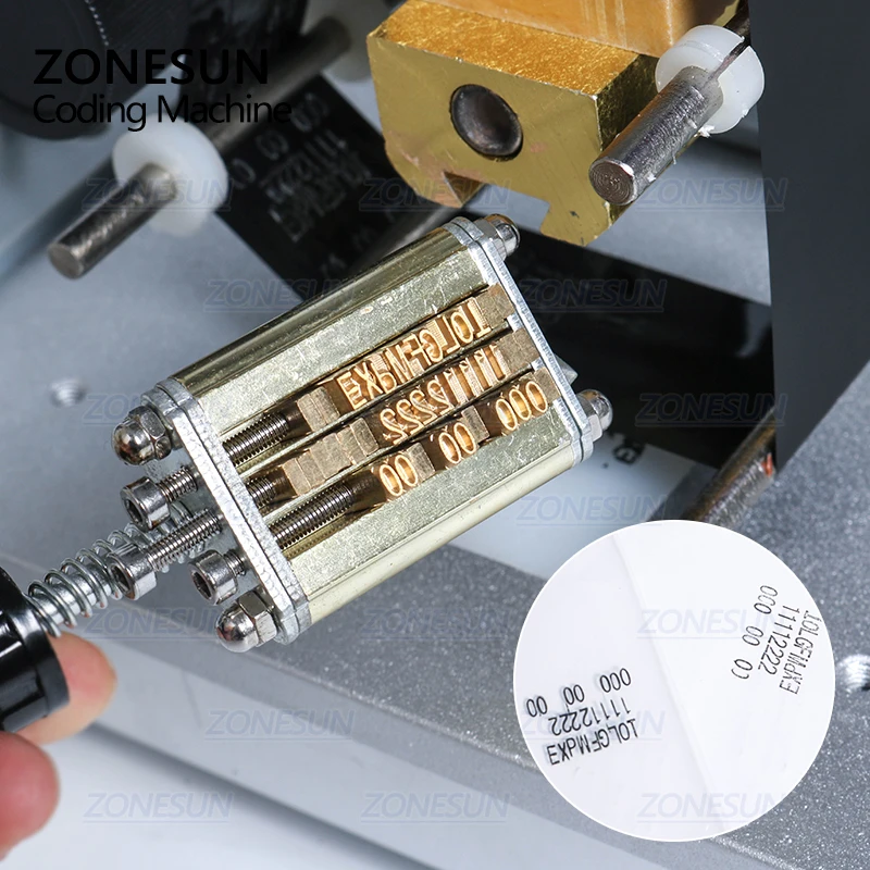 ZONESUN HP-241B код печатной машины, ленты шифровальная машина для печати отметок истечения срока годности 1 год гарантии на английском языке, на солнечной батарее, 110 V/220 V