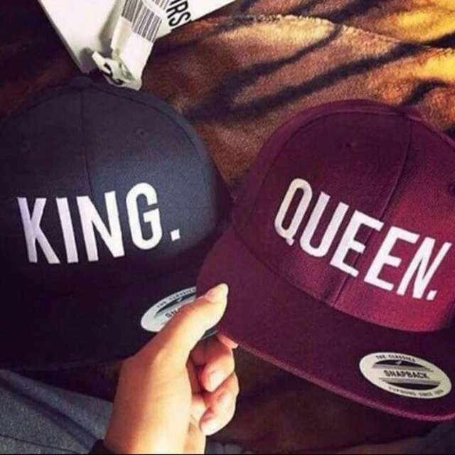 Snapback Hat King And Queen Hats 2pcs Women'* QUEEN Couple