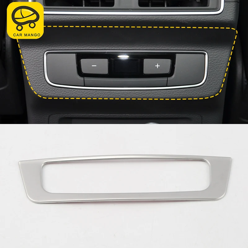 

CARMANGO for Audi Q5 FY 2018 Car Interior Accessories Seat Heating Adjustment Air Panel Switch Frame Trim Sticker Cover Chrome