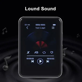

BENJIE X5 8GB/16GB MP3 Player Full Touch Screen Bluetooth 5.0 Portable Music Player Support FM Radio TF Cards with Headphones