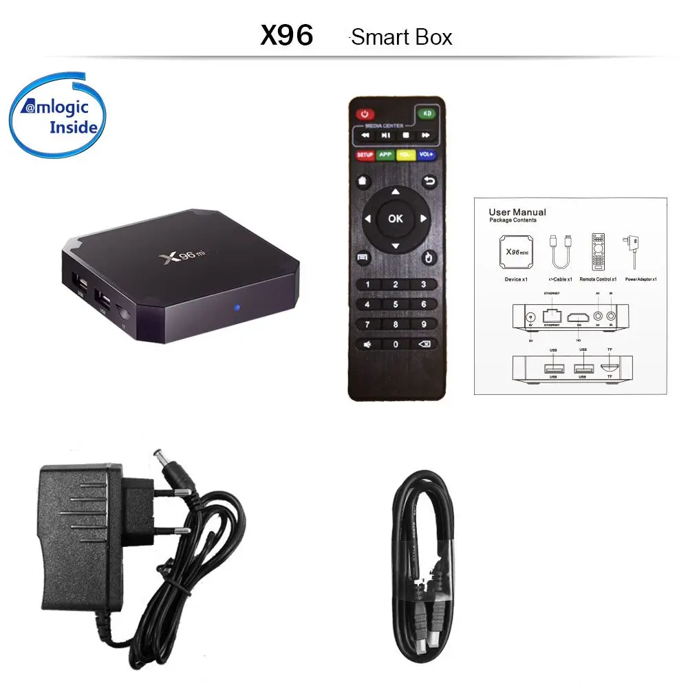 X96mini Android 11.0 X96 mini S905W2 Quad Core support 2.4G & 5.8G Wireless WIFI media box Set-Top Box tv box streaming media player smart tv box