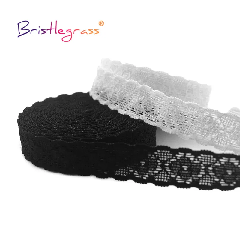 BRISTLEGRASS 2 5 10 야드 3/4 20mm 레이스 트림 탄성 스판덱스 ..
