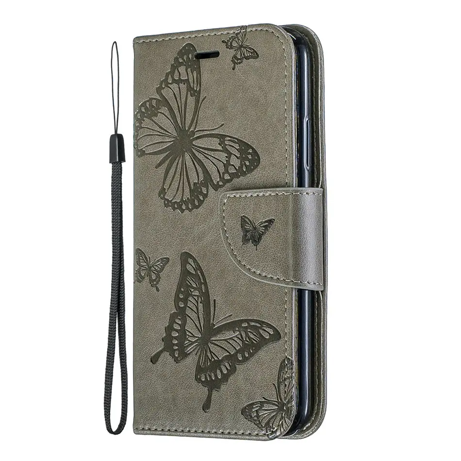 Grey Милая рамка с медвежонком, кожаные флип-Чехлы для Apple iPhone 7, 8 Plus, 6 S, 5S, SE, книга, Fundas, слот для карт, кошелек, капа, сплошной цвет, P07F - Цвет: Grey
