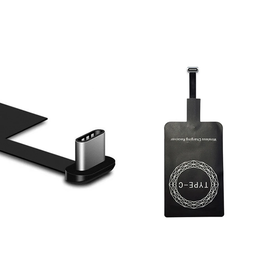 USB беспроводной зарядный приемник Универсальный type-C Qi Беспроводное зарядное устройство Модуль зарядного устройства для мобильного телефона тонкий и маленький практичный