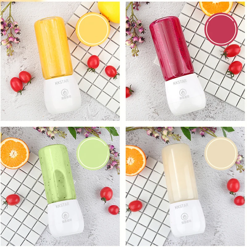 450ml USB Portable Rechargeable Blender Multi-function Juicer Mini Juice Cup Food Soymilk Fruit Mixer Food Squeezer Kitchen Tool