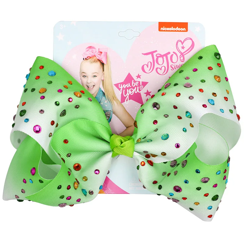 A16 " jojo siwa заколка для волос для малышей Большой Jojo бант зажим для волос ручной работы Crtstal лента для волос со шпилькой аксессуары для плетения волос для детей - Цвет: A16