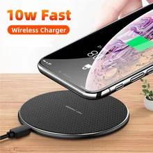 10 Вт Беспроводное зарядное устройство для samsung Note 10 9 8 Plus Беспроводное зарядное устройство для iPhone 11 Pro Max XS huawei P30 Pro Xiaomi