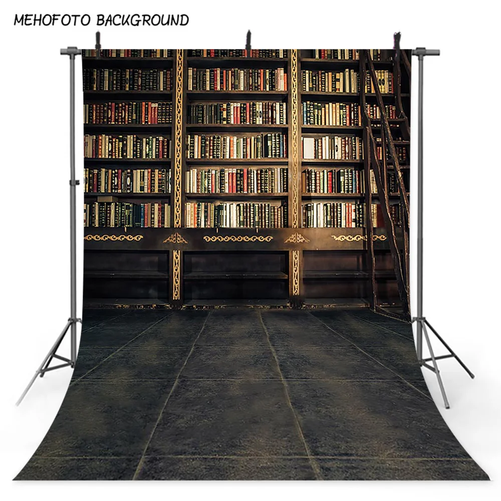Книжная полка для библиотеки фон фотосъемки школьный портретный