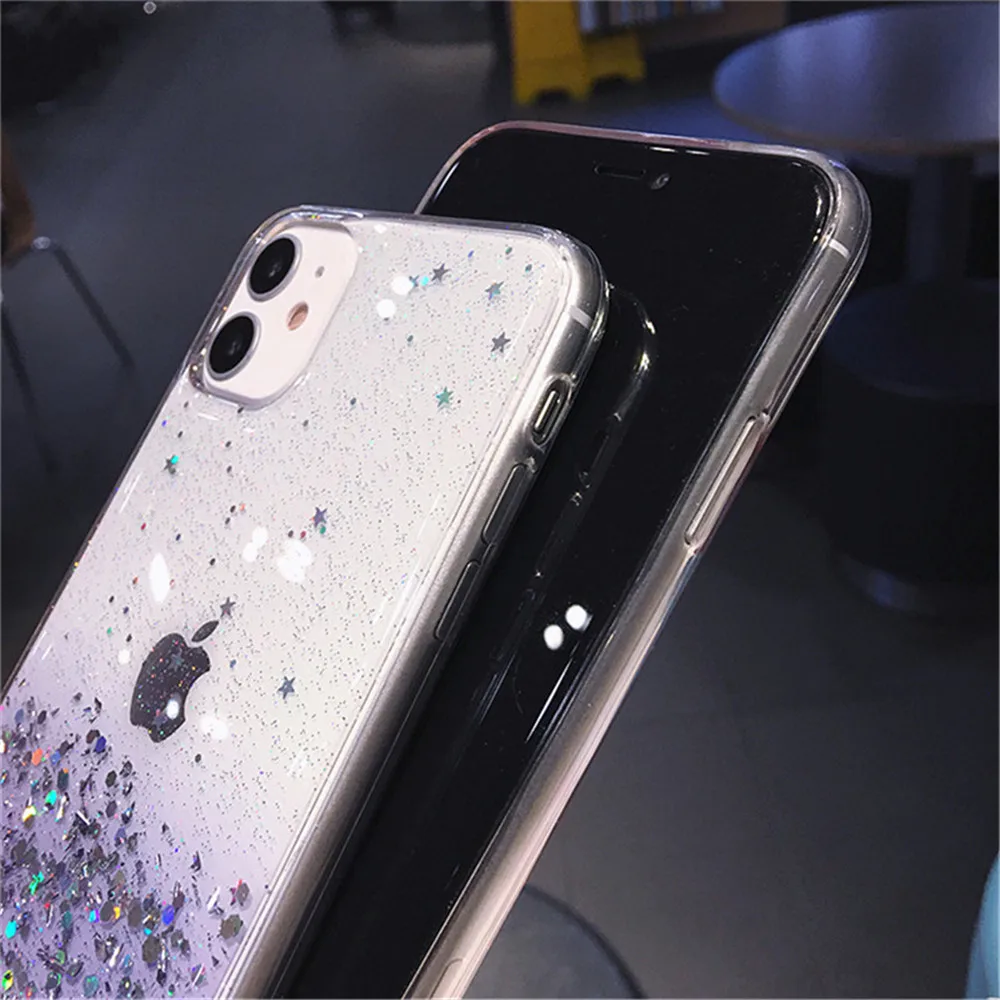 best case for iphone 13 pro max Luxury Gradient Sequins Clear Glitter Phone Case For iPhone 13 12 11 Pro Max X XR XS Max 7 8 Plus SE 22020 Soft TPU Back Cover 13 pro max case