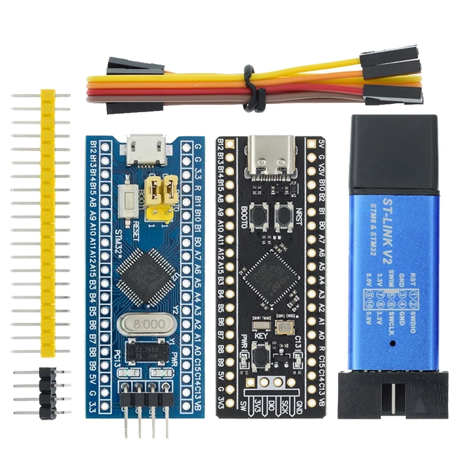 1 pcs st link stlink v2 mini stm8 stm32 simulador download programador programação com capa a41