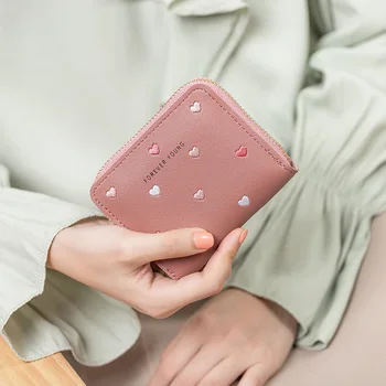 

Girls' Korean-Style Lovely Wallet Women's Short Style Ins Simple Folding Handmade 2020 New Coin Purse Wallet.