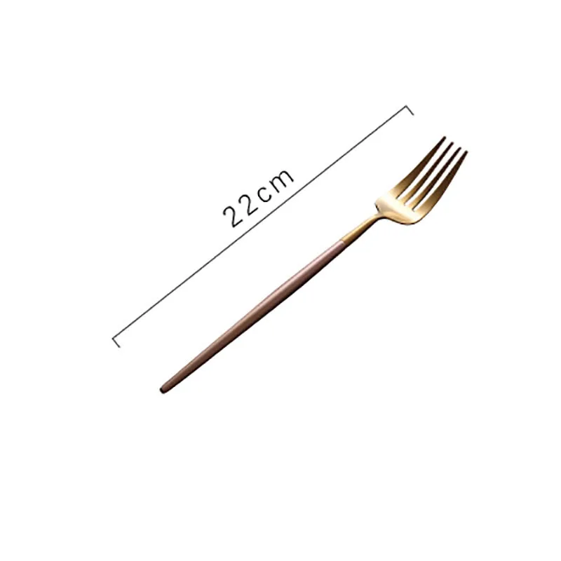 style9 Столовая ложка Flatware нержавеющая сталь Розовое золото кухонная вилка ложка нож набор черных столовых приборов Cuilleres a кафе дома 60F010 - Цвет: style9