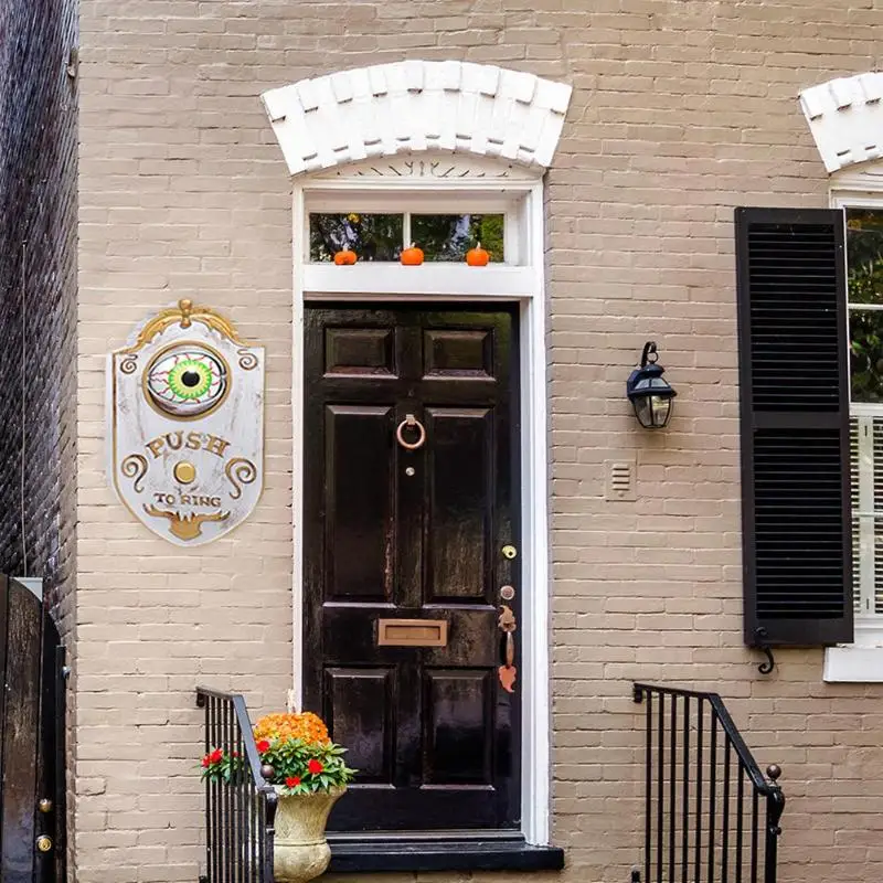 Halloween Decor Horror Eye Door Bell Toy Practical Haunted House Party Decor Doorbell Necessary Household Festival Supplies