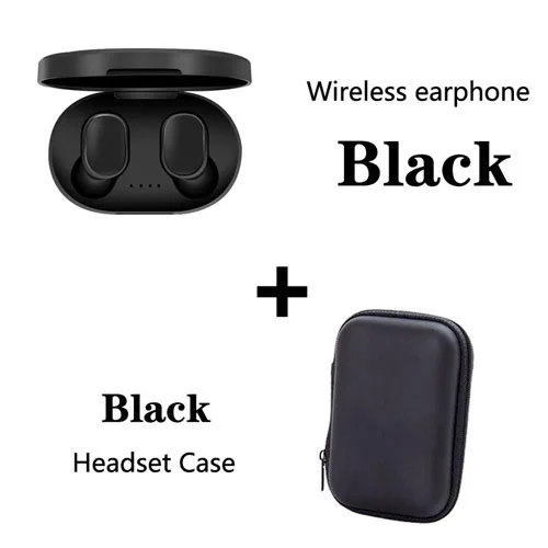 A6s мини беспроводные Bluetooth 5,0 наушники для Oneplus 5 5t 6 6t 7 7 pro с зарядной коробкой стерео наушники - Цвет: Black add Black bag