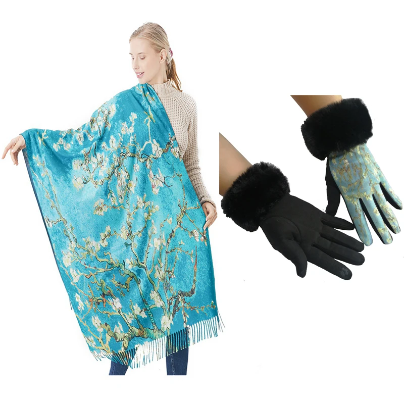 Faux Fur Glove Ladies Luxury Scarves 