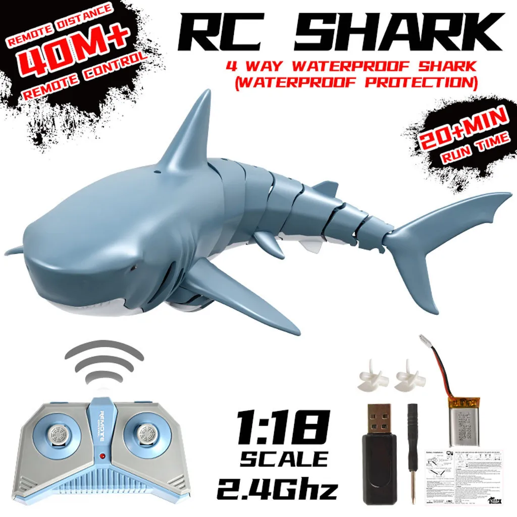 2 4G RC акула Рыба Лодка дистанционное управление приманка лодка мини радио
