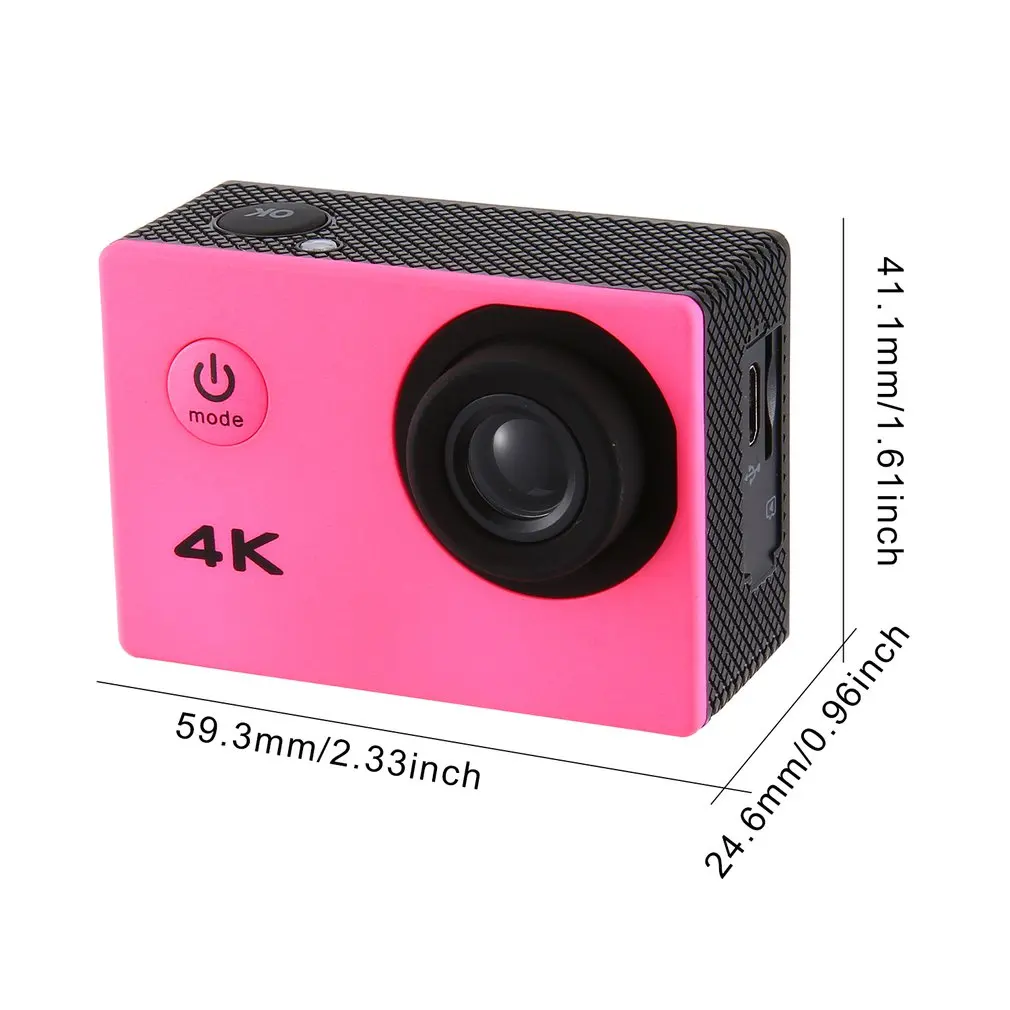 SJ камера 4K 2,0 дюймовый ЖК-экран Дайвинг 30 м Водонепроницаемая камера Экстремальные виды спорта DV 1080p мотоцикл автомобиль Спорт на открытом воздухе