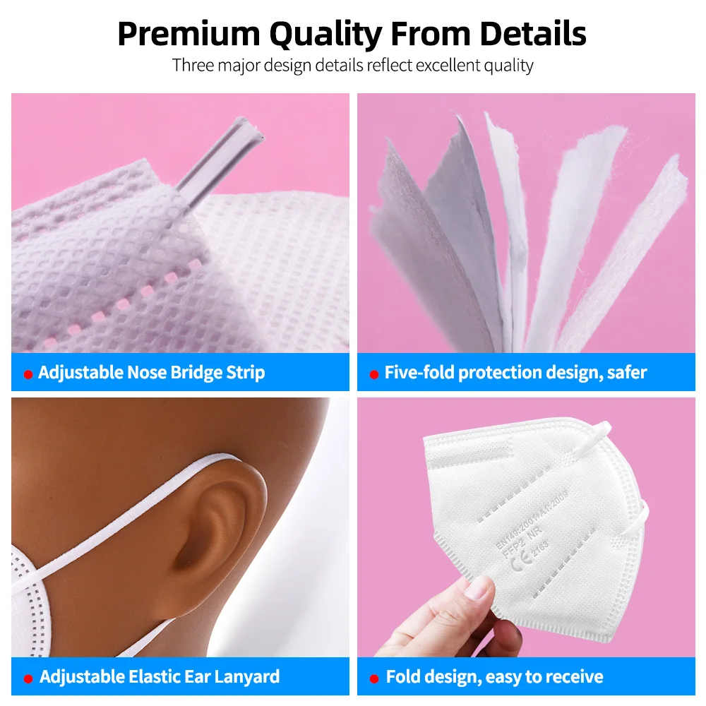 FFP2 Mask Children KN95 Kids Face Mask 5 Layers Reusable Protective infantil mascarillas fpp2 ni&ntilde;os 9-12 Years Children's mask face mask