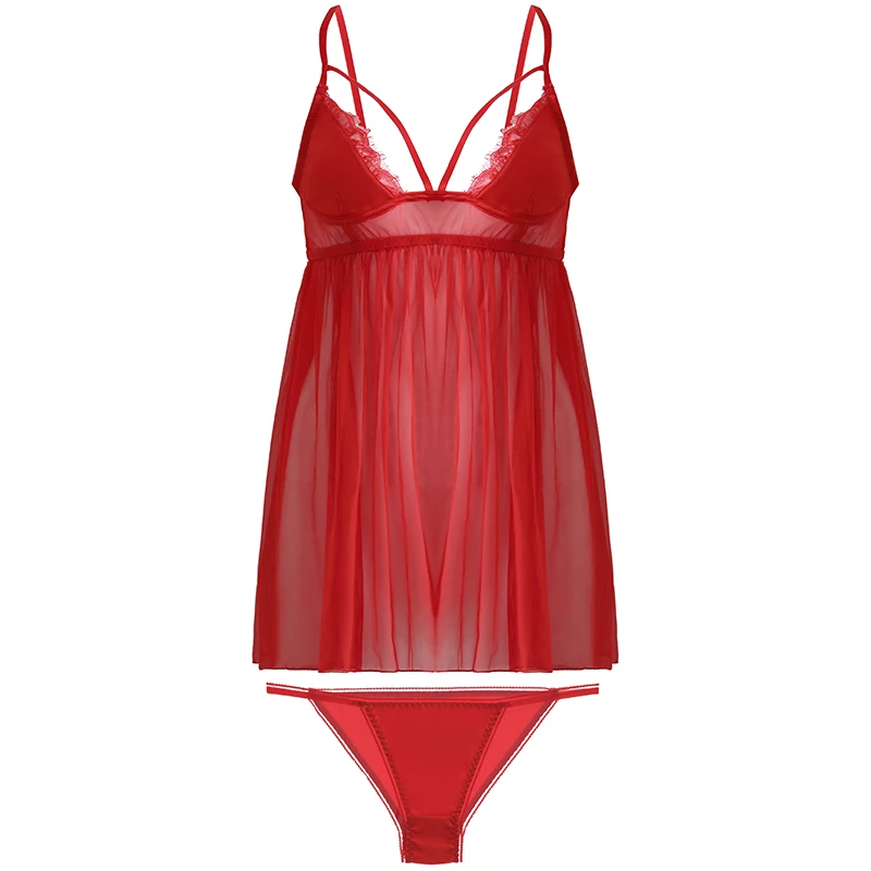 Сексуальная Ночная сорочка женское нижнее белье летняя ночная рубашка кружевная