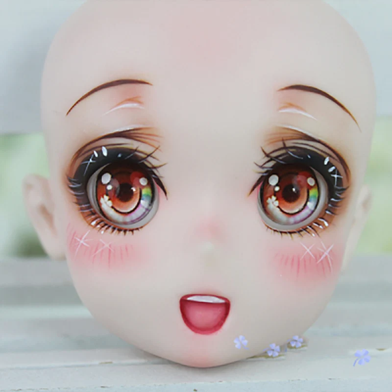Серый Allaosify 6 очков 4 точки 3 точки BJD SD DD кукла нажатие мультфильм глаза 14 16 18 20 22 24 мм - Цвет: Серый