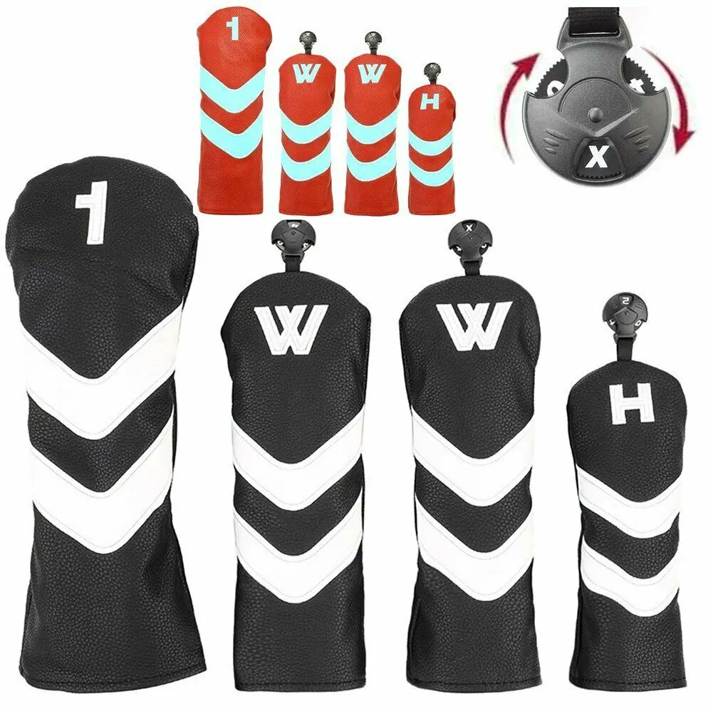 

4 шт. Гольф Клуб Головные уборы драйвер фарватера Гибридный Headcovers ёмкость, UT клуб Подголовники для ТМ SC OB