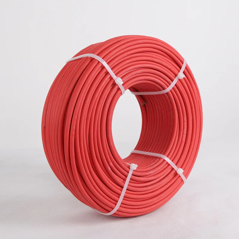 50 м/рулон 1x2.5mm2 Солнечный Кабель 14AWG медный кабель TUV утверждение красный/черный